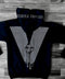 V Rhinestone Zip Up